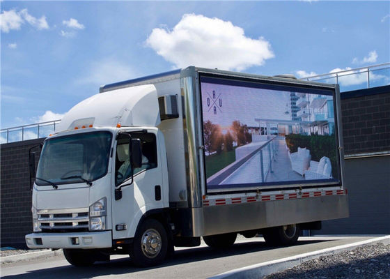 El camión de P10mm 6500nits montó la pantalla llevada, pantalla LED del vehículo de 960*960m m